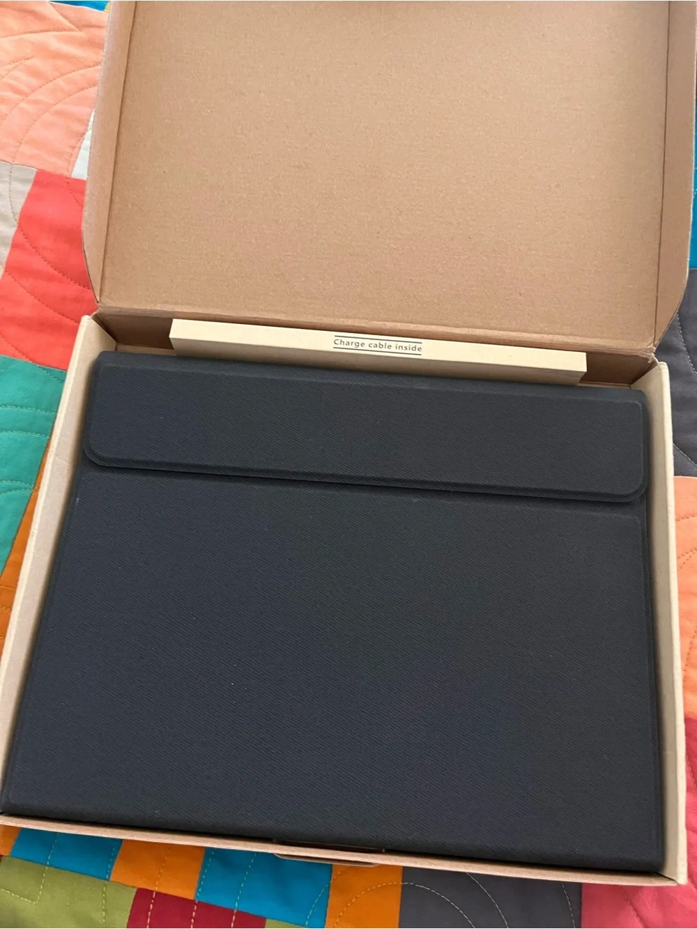 Black Tablet Folio Case with Magnetic Flap - Unbranded